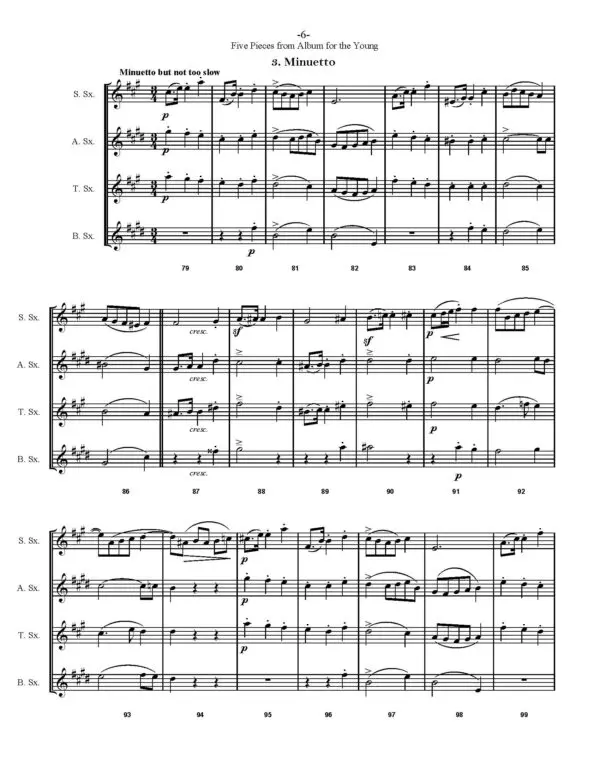 Five Pieces from "Album for the Young", Op. 62