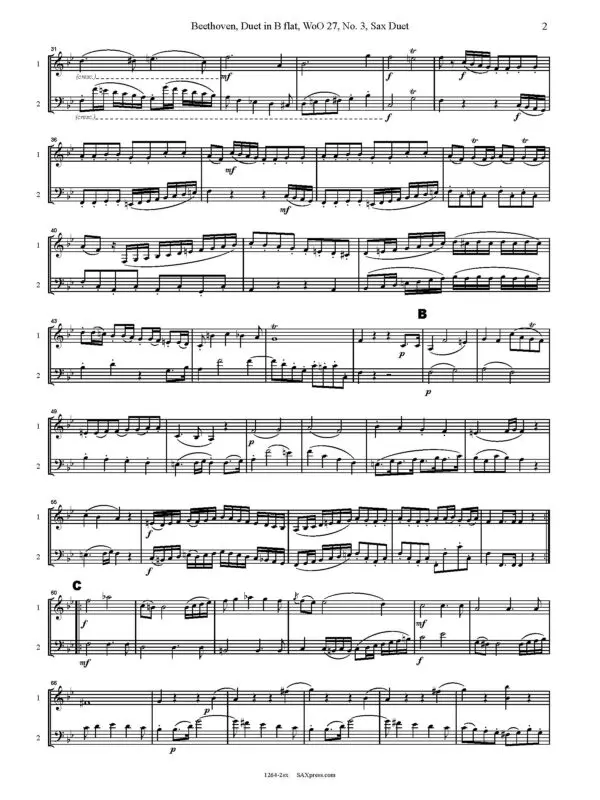 1264-2 Beethoven Duet in B flat WoO 27 No 3 -00- SCORE_Page_05 Duet in B Flat, WoO. 27, No. 3