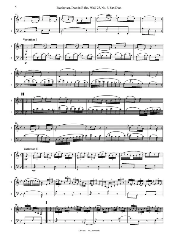 1264-2 Beethoven Duet in B flat WoO 27 No 3 -00- SCORE_Page_08 Duet in B Flat, WoO. 27, No. 3
