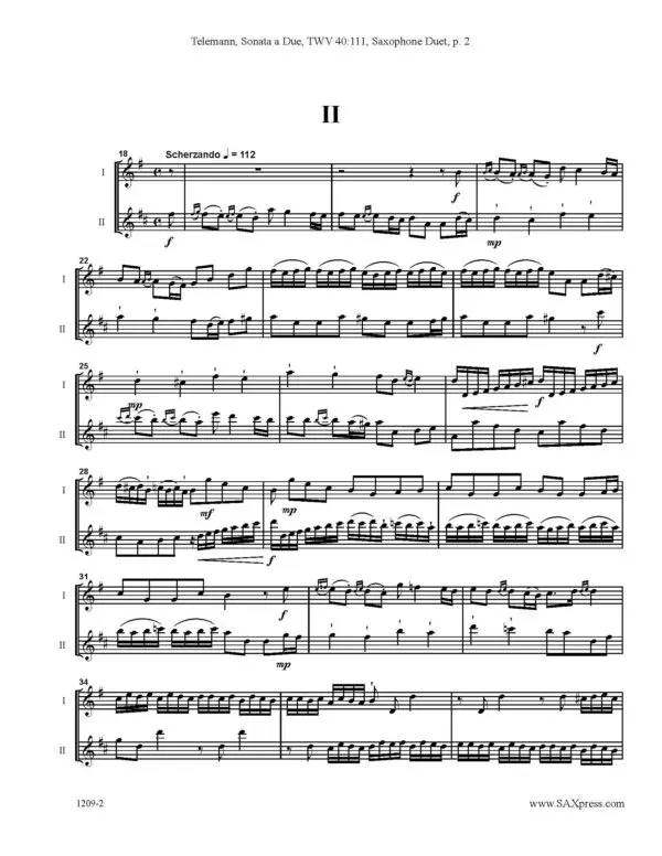 1209-2 Telemann Sonata Page_2 Sonata a Due | Telemann