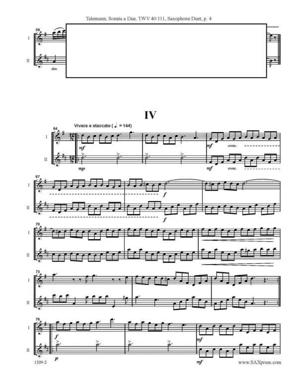 1209-2 Telemann Sonata Page_4 Sonata a Due | Telemann