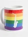 cup-rainbow-lft-handle Saxophone Pride Mug