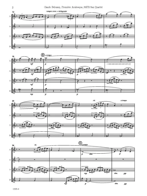 1335-4 DEBUSSY Arabesque 1 -06 Premiere Arabesque