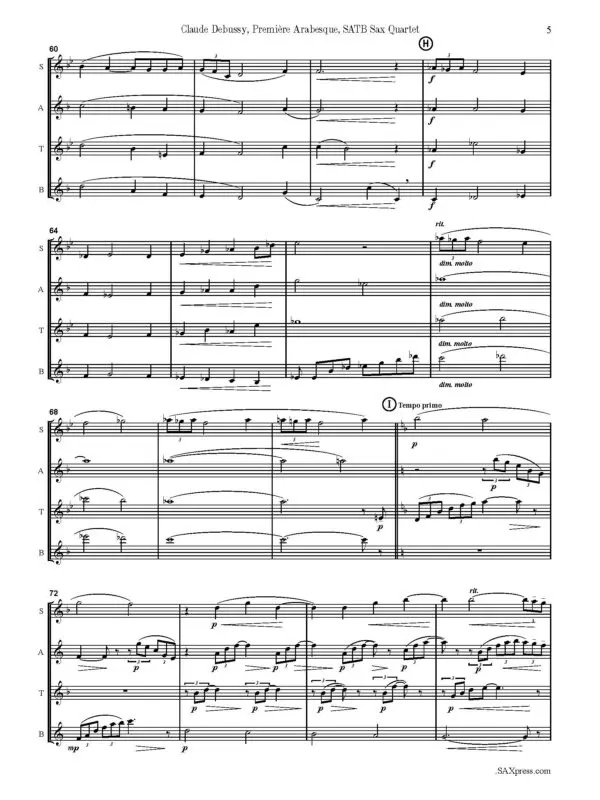 1335-4 DEBUSSY Arabesque 1 -09 Premiere Arabesque