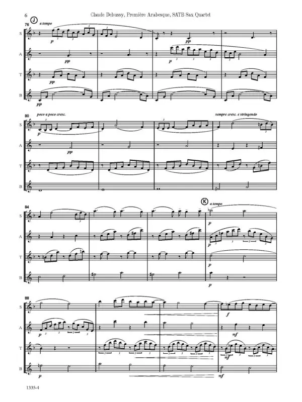 1335-4 DEBUSSY Arabesque 1 -10 Premiere Arabesque