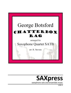 1290-4 Botsford Chatterbox Rag Front Cover Chatterbox Rag | Sax Quartet