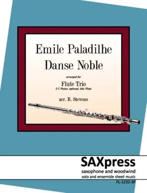 1232-3-F Paladilhe Danse Noble Front Cover Danse Noble Emile Paladilhe Flute Trio