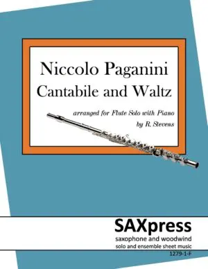 1279-1F Paganini Canabile and Waltz front cover Cantabile and Waltz | Flute Solo