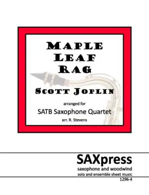 1296-4 Joplin Maple Leaf Rag - 00 - SCORE saxes_Page_1 Maple Leaf Rag Sax Quartet