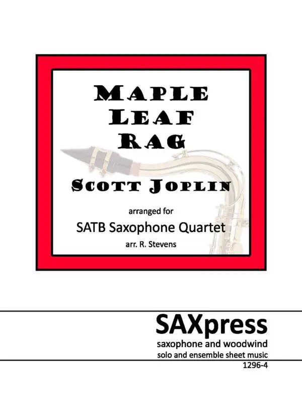 1296-4 Joplin Maple Leaf Rag - 00 - SCORE saxes_Page_1 Maple Leaf Rag Sax Quartet