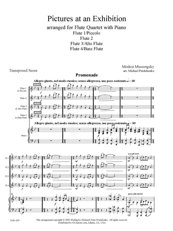 Mussorgsky Pictures at an Exhibition_Page_01 Pictures at an Exhibition Flute Quartet with Piano