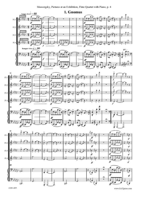 Mussorgsky Pictures at an Exhibition_Page_06 Pictures at an Exhibition Flute Quartet with Piano