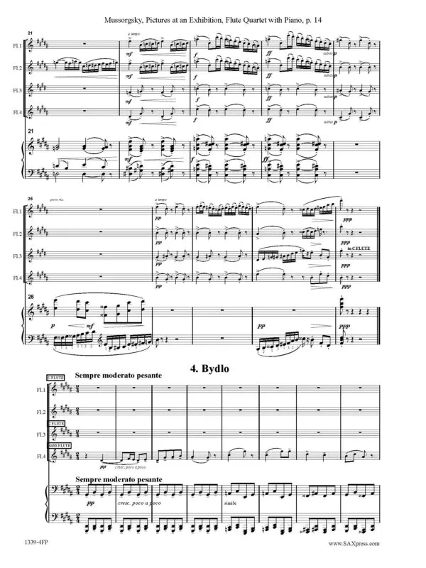 Mussorgsky Pictures at an Exhibition_Page_16 Pictures at an Exhibition Flute Quartet with Piano