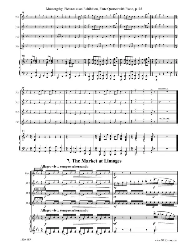 Mussorgsky Pictures at an Exhibition_Page_27 Pictures at an Exhibition Flute Quartet with Piano
