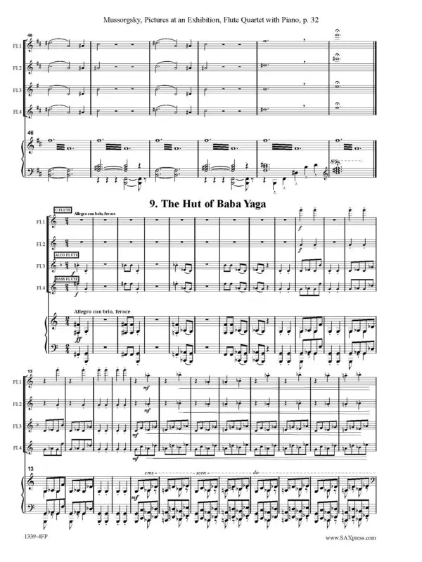 Mussorgsky Pictures at an Exhibition_Page_34 Pictures at an Exhibition Flute Quartet with Piano