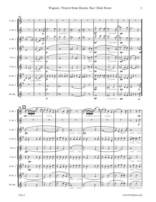 1351-9 WAGNER Rienzi Act 5 Introduction Sax Choir_Page_05 Introduction and Prayer from Rienzi