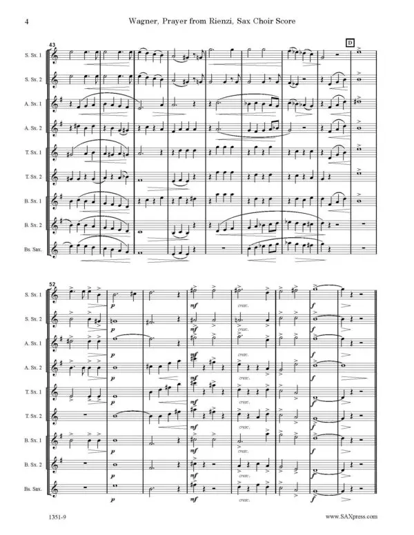 1351-9 WAGNER Rienzi Act 5 Introduction Sax Choir_Page_06 Introduction and Prayer from Rienzi