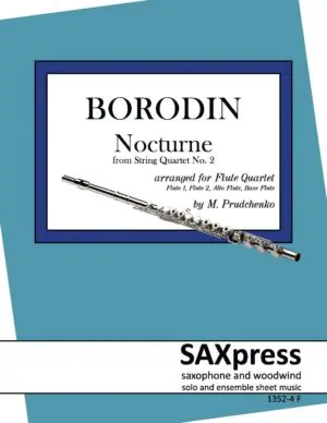 1352-4 F BORODIN nocturne FL Quartet Cover Nocturne | Flute Quartet