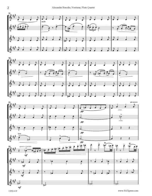 1352-4 F BORODIN nocturne FLQuartet 00 SCORE_Page_06 Nocturne | Flute Quartet