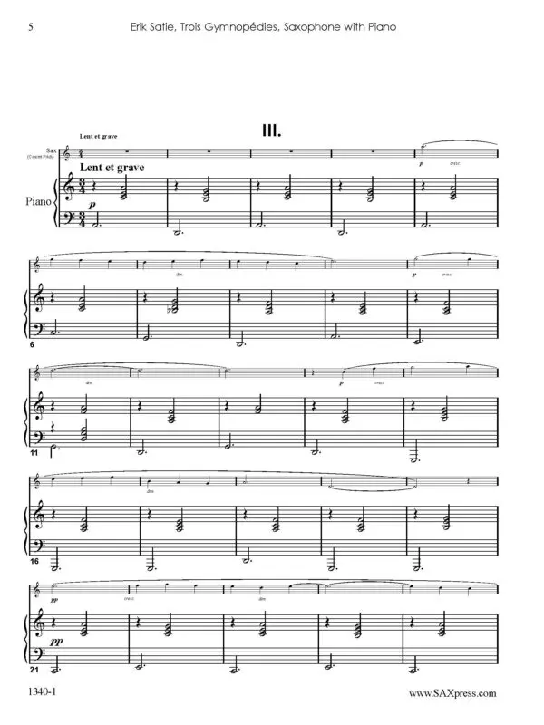 1340-1 SATIE Trois Gymnopedies Any Sax Solo_Page_09 Trois Gymnopedies | Satie | Sax Solo