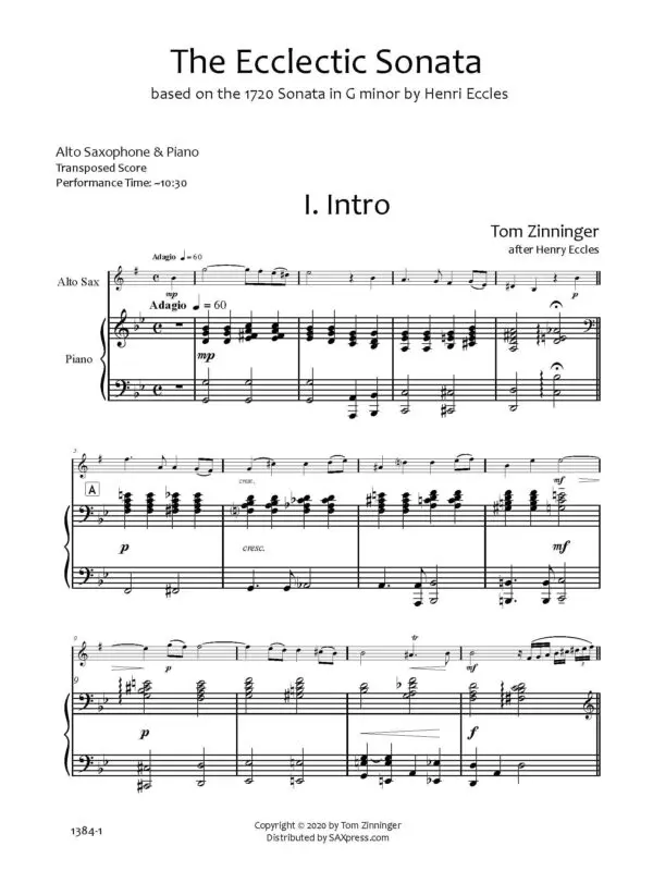 The Ecclectic Sonata | Eccles-Zinninger