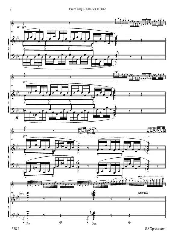 Élégie | Fauré | Bari Sax Solo