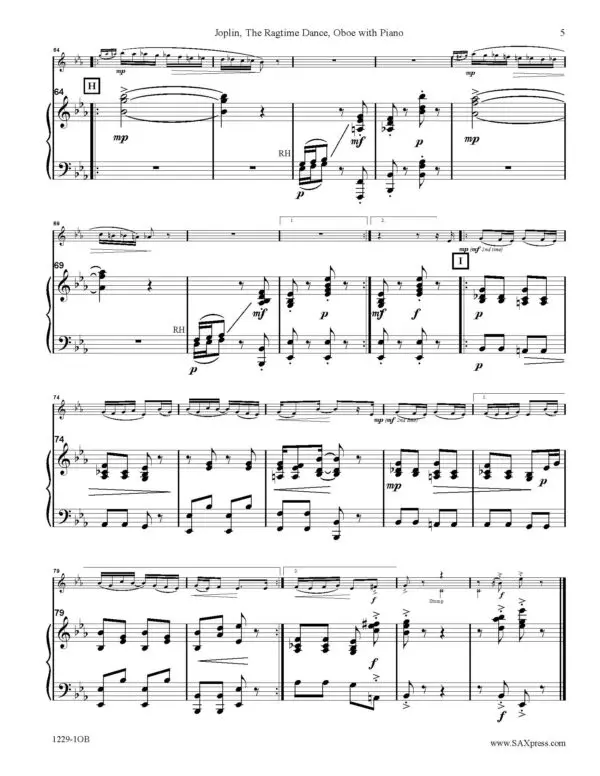 1229-1ob JOPLIN The Ragtime Dance OBOE SOLO with piano_Page_07 The Ragtime Dance | Oboe Solo