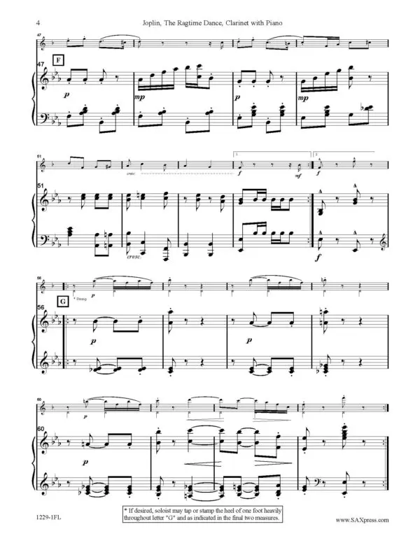 The Ragtime Dance CLARINET SOLO with piano_Page_06 The Ragtime Dance | Clarinet Solo