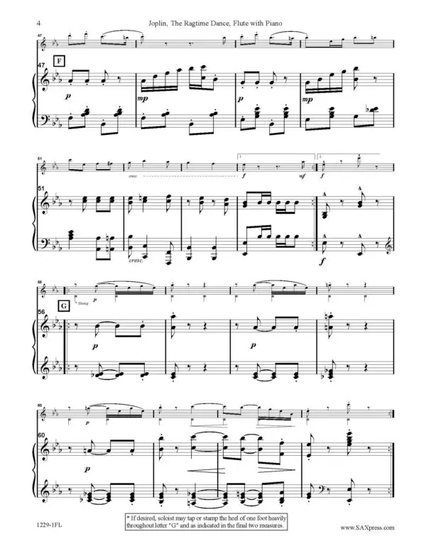 The Ragtime Dance Flute SOLO with piano - 00 Piano Score_Page_06 The Ragtime Dance | Flute Solo