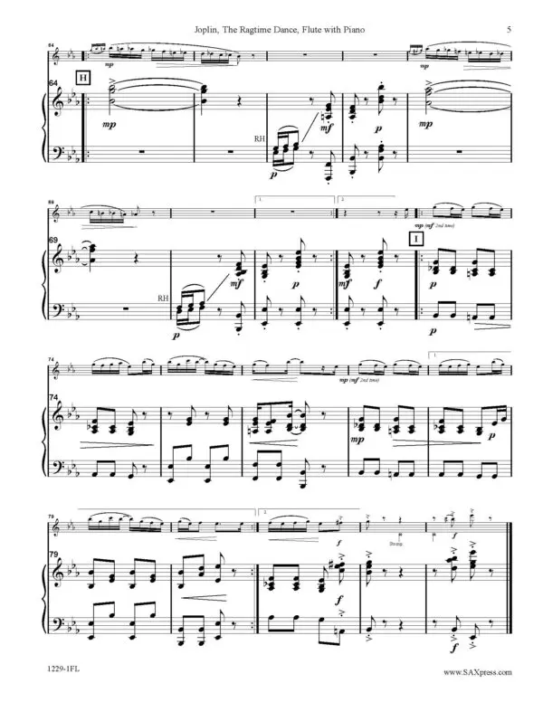 The Ragtime Dance Flute SOLO with piano - 00 Piano Score_Page_07 The Ragtime Dance | Flute Solo