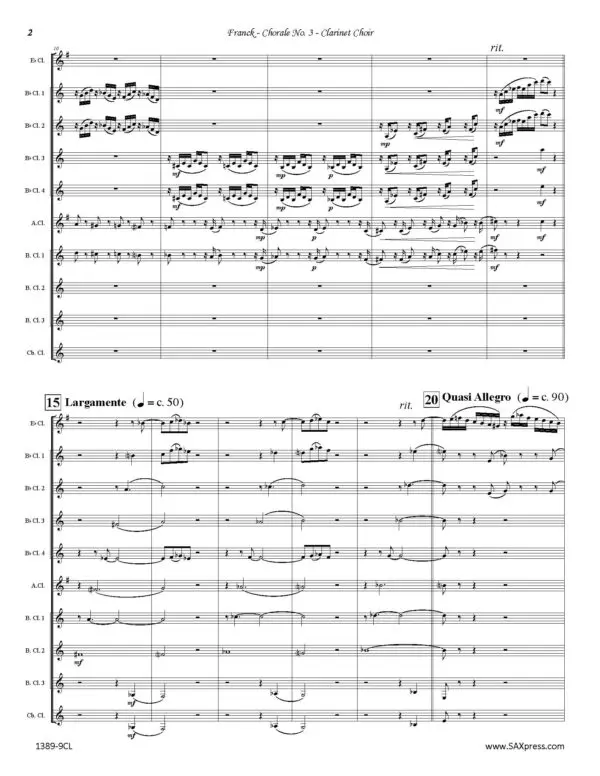 FRANCK - 1380-9CL - Chorale No 3 - CLARINET CHOIR_Page_06 Chorale No. 3 | César Franck | Clarinet Choir