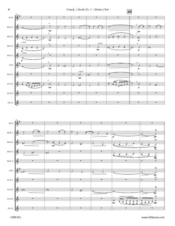 FRANCK - 1380-9CL - Chorale No 3 - CLARINET CHOIR_Page_08 Chorale No. 3 | César Franck | Clarinet Choir