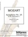 1379-8 MOZART Symphony 25 Mvt 1 FRONT COVER Symphony 25, K183 | Allegro con brio | Mozart | Sax Octet