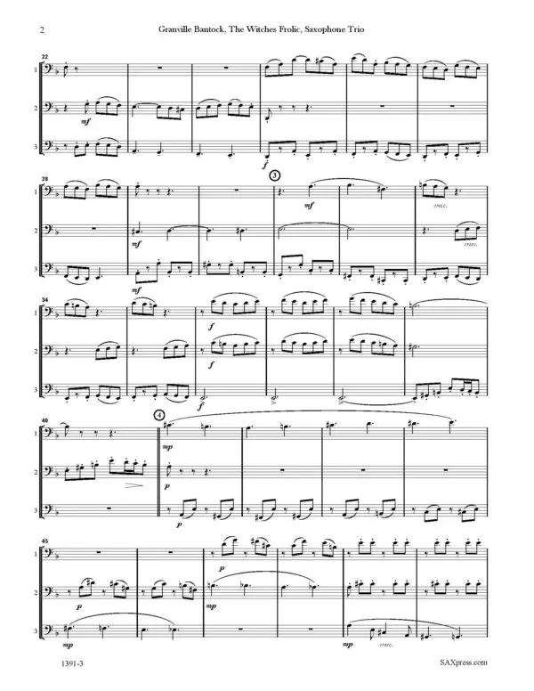 1391-3 BANTOCK The Witches Frolic 00 - SCORE sax trio_Page_4 The Witches Frolic | Bantock | Sax Trio, Flexible Scoring