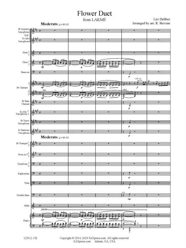 1273-2-CB DELIBES Flower Duet -00- SCORE_Page_05 Flower Duet from Lakmé | Sax Duet with Wind Ensemble