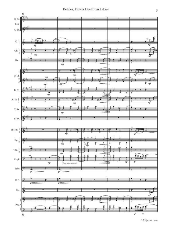 1273-2-CB DELIBES Flower Duet -00- SCORE_Page_07 Flower Duet from Lakmé | Sax Duet with Wind Ensemble