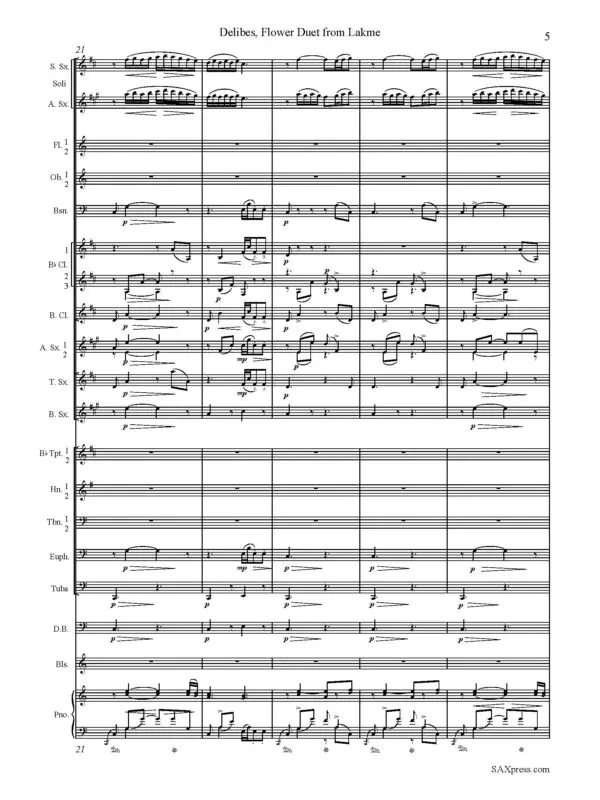 1273-2-CB DELIBES Flower Duet -00- SCORE_Page_09 Flower Duet from Lakmé | Sax Duet with Wind Ensemble