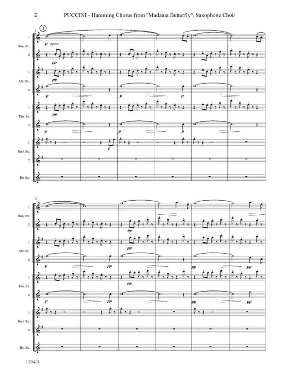 1194-9 PUCCINI Humming Chorus from Madama Butterfly -00- SCORE_Page_06 Humming Chorus from Madama Butterfly