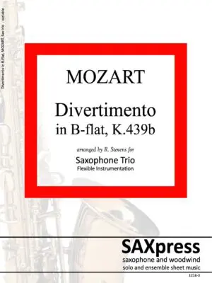 1216-3 MOZART Divertimento K439b no 2 -FRONT COVER Divertimento in B Flat
