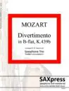 1216-3 MOZART Divertimento K439b no 2 -FRONT COVER Divertimento in B Flat
