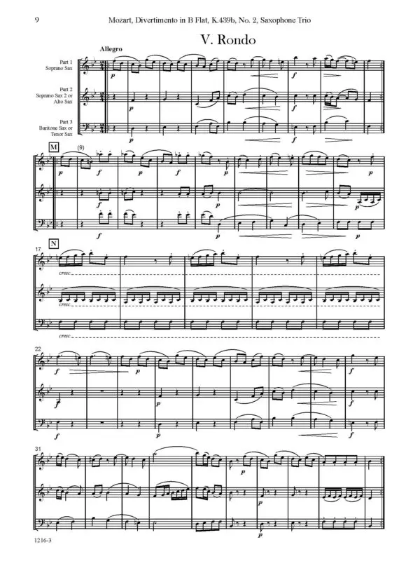 1216-3 MOZART Divertimento K439b no 2 -_Page_12 Divertimento in B Flat