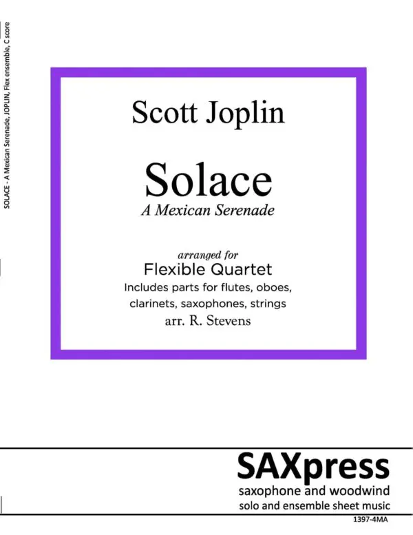 1397-4 JOPLIN Solace -00- C Score_Page_01 Solace - A Mexican Serenade - Flexible Ensemble