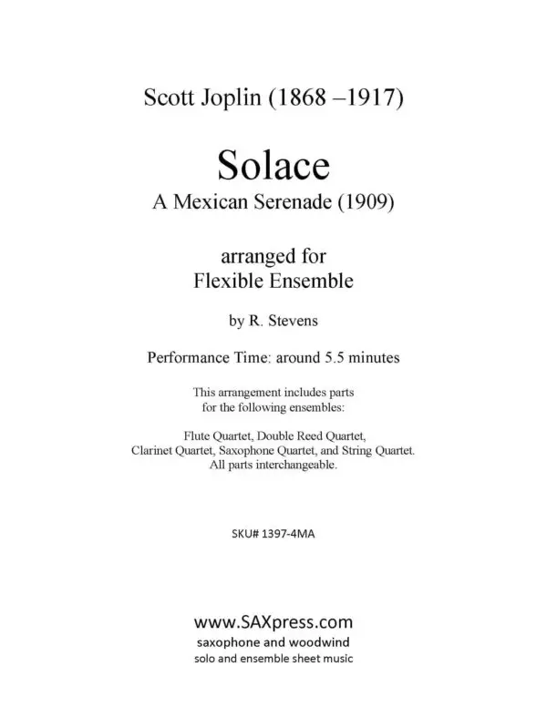 1397-4 JOPLIN Solace -00- C Score_Page_03 Solace - A Mexican Serenade - Flexible Ensemble