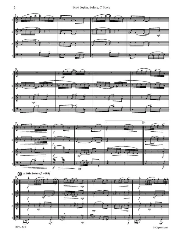 1397-4 JOPLIN Solace -00- C Score_Page_06 Solace - A Mexican Serenade - Flexible Ensemble