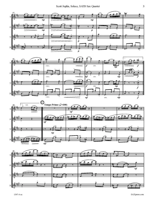 1397-4 JOPLIN Solace_Page_07 Solace - A Mexican Serenade - Saxophone Quartet