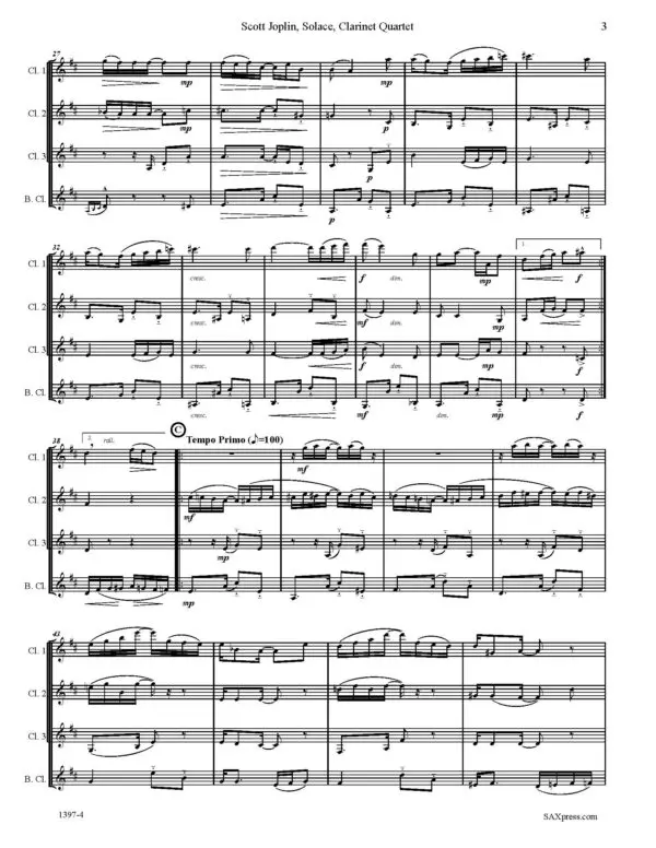 1397-4CL JOPLIN Solace_Page_07 Solace - A Mexican Serenade - Clarinet Quartet