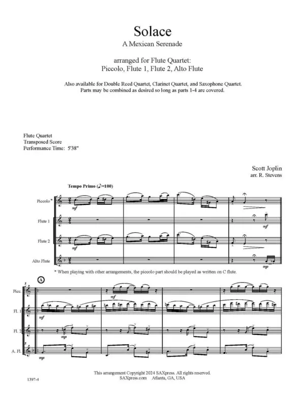 1397-4FL JOPLIN Solace_Page_05 Solace - A Mexican Serenade - Flute Quartet
