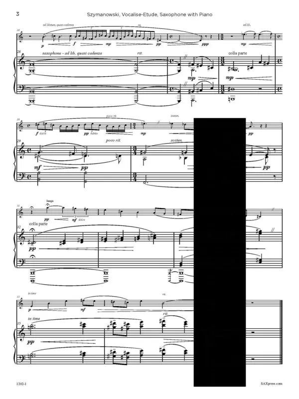 Vocalise Etude (Szymanowski)