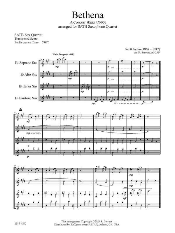 Bethena - A Concert Waltz