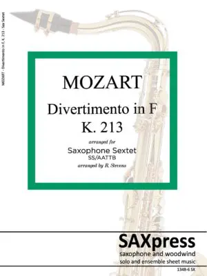 1348-6 MOZART - Divertimento in F K213 - Page _Page_01 Divertimento in F major, K 213 | Mozart | Sax Sextet